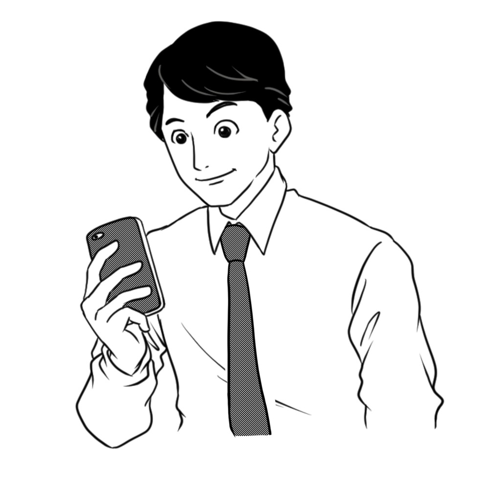 スマホを触る画。
