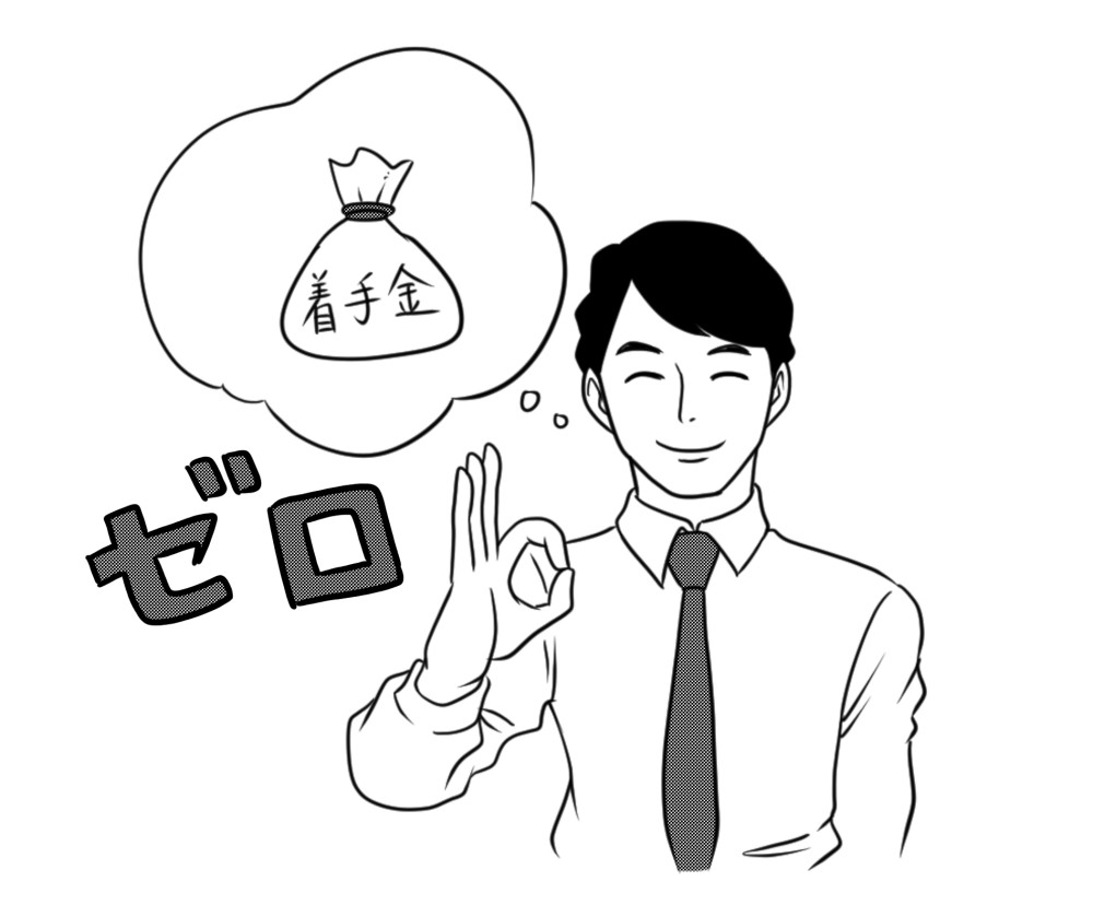 着手ゼロ円を示している画。