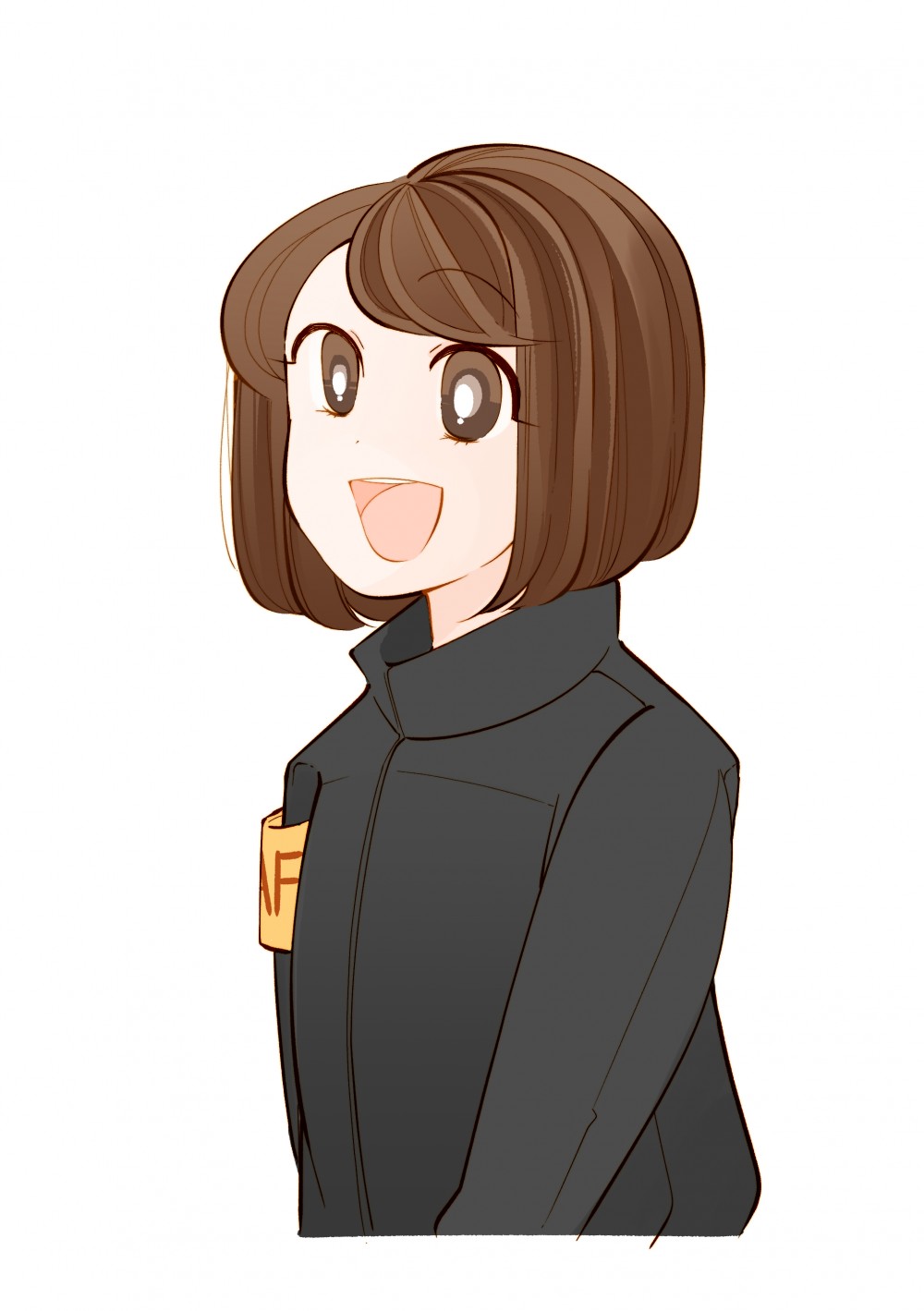 スタッフとして働く女性のイラスト