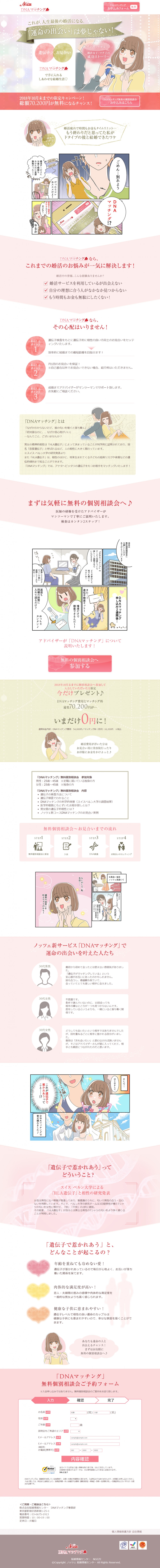 婚活,DNAマッチング,婚活サービス,遺伝子,HLA遺伝子,無料個別相談会,ノッツエ