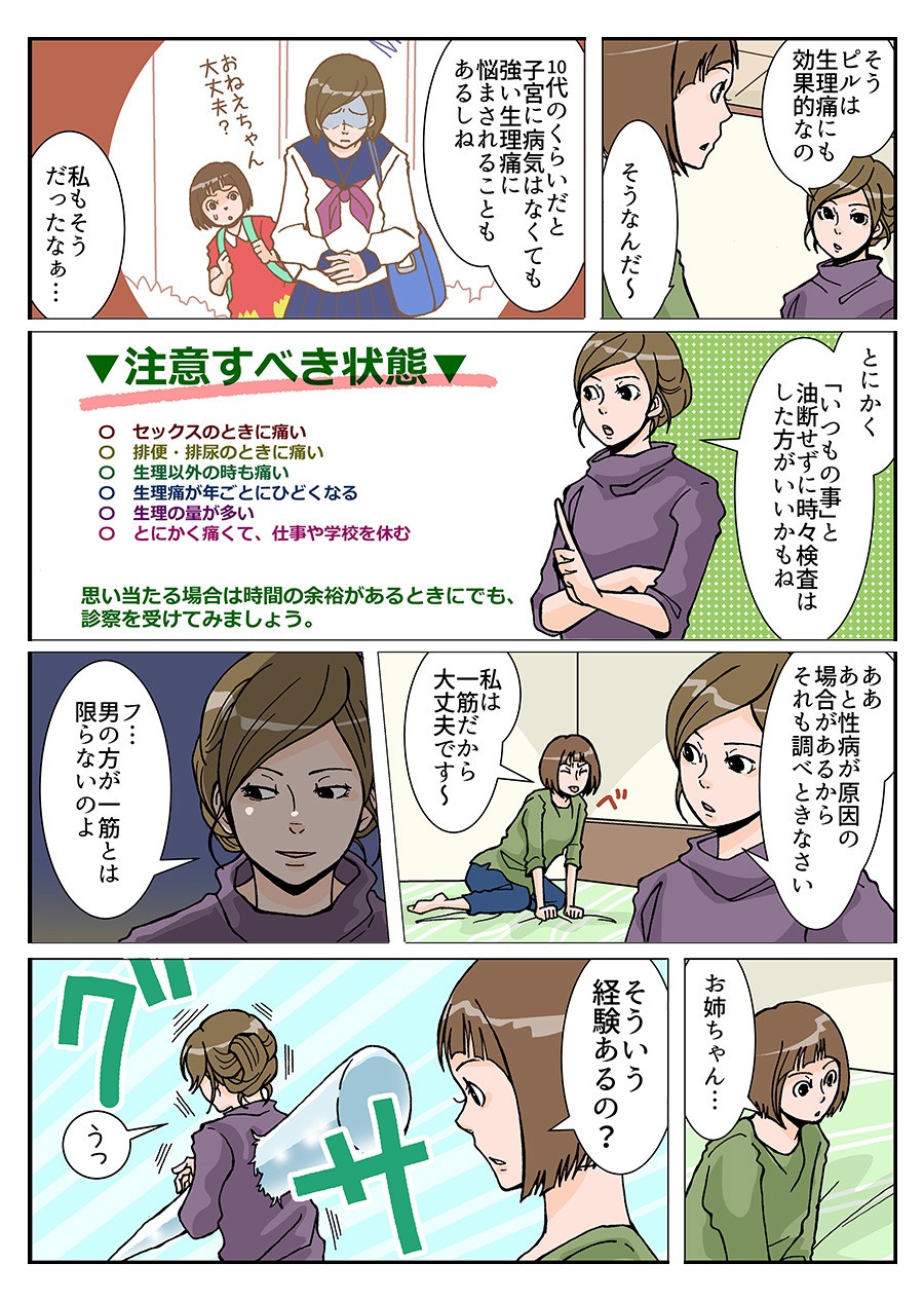 ジャスミンレディースクリニック　解説マンガ【生理痛】2