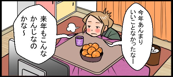 今年あまりいいことなかったな～来年もこんなかんじなのかな～