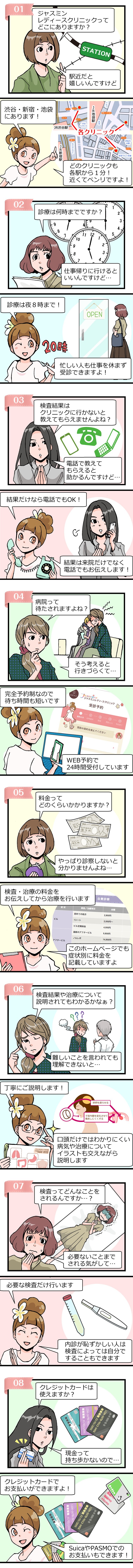 ジャスミンレディースクリニック　解説マンガ【ジャスミンレディースクリニック　解説マンガ【クリニックの特徴】３