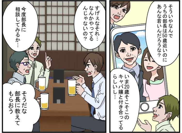 そういやなんでうちの部長は50歳も近いのにあんな若いんだような？
いま20歳そこそこのキャバ嬢と付き合ってるらしいし・・・
すげぇなそれ・・・
なんかやってるんじゃないの？
今度部長に相談してみるか・・・
そうだな部長に教えてもらおう