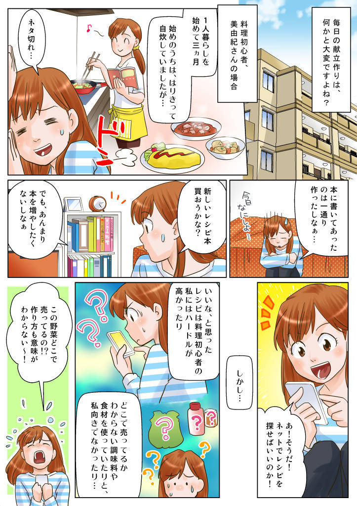 いいなと思ったレシピは料理初心者にはハードルが高い、どこで売ってるか分からない調味料や食材を使っていたりと私向きでない