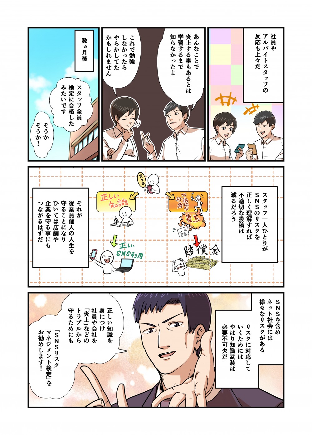 SNSのリスクを正しく理解すれば不適切な投稿は減る従業員個人の人生を守ることおになりひいては店舗や企業を守る事にもつながるSNSリスクマネジメント検定SNSネット会社