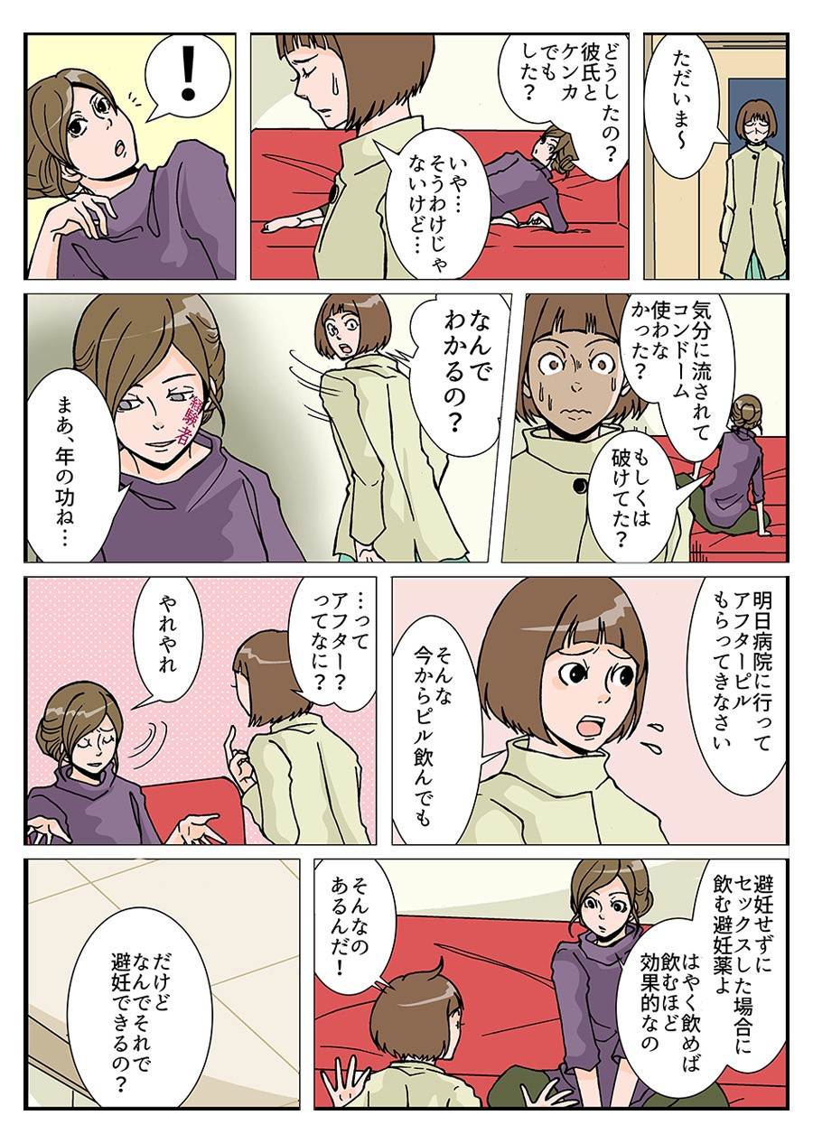 ジャスミンレディースクリニック　解説マンガ【アフターピル】1