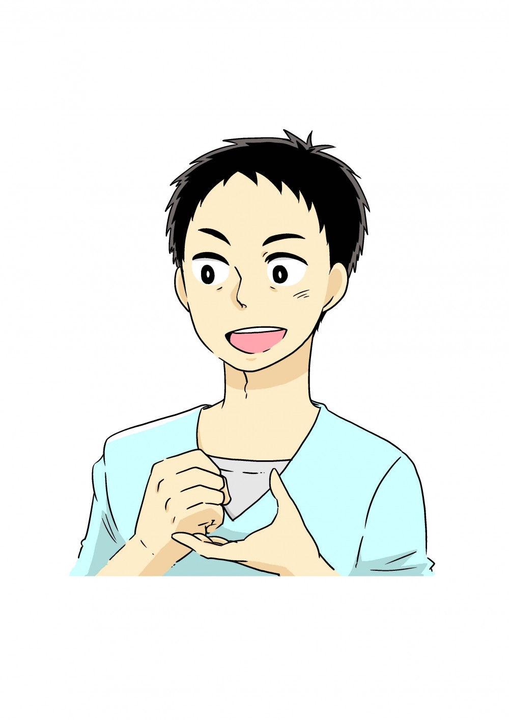 手打ちポーズの医師