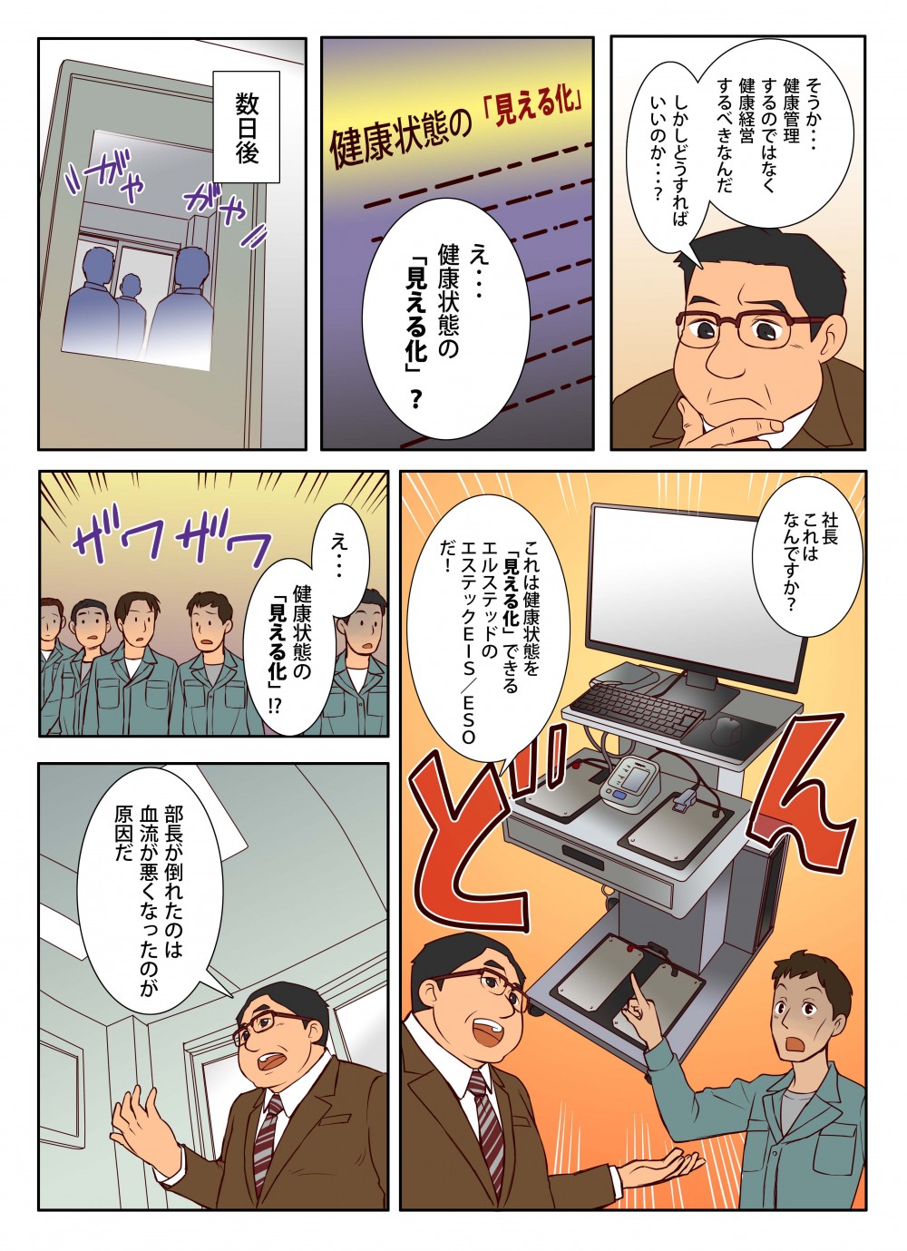 経営を見える化して健康経営を試みることにする。健康状態の見える化。導入を開始する。