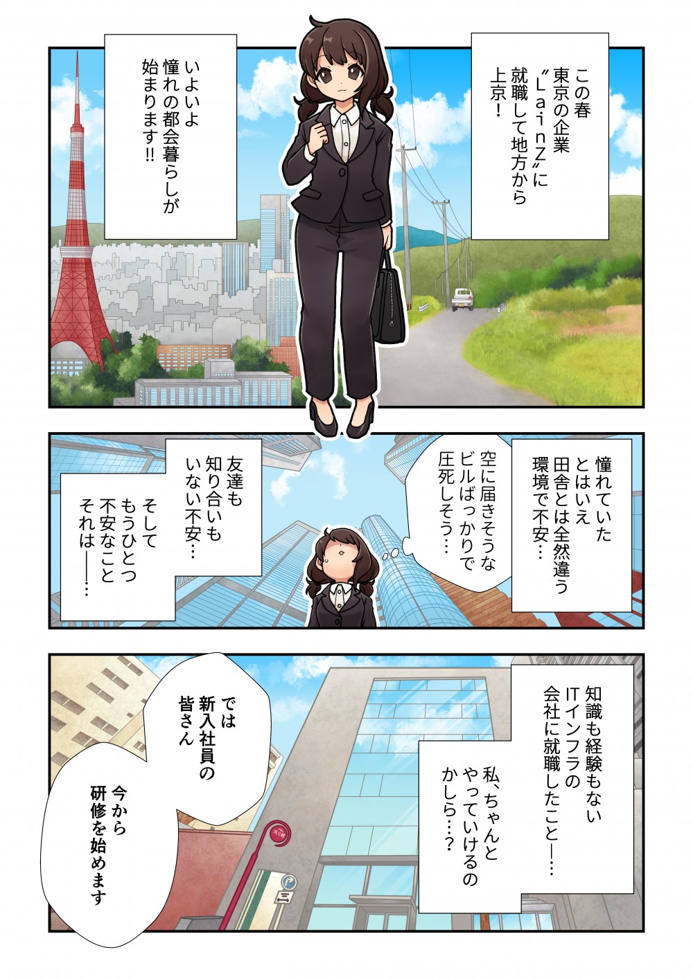 lainz就職のため上京する主人公