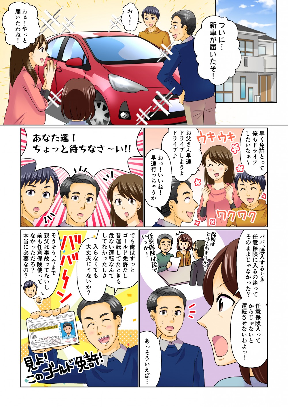 新車が届いたドライブ任意保険