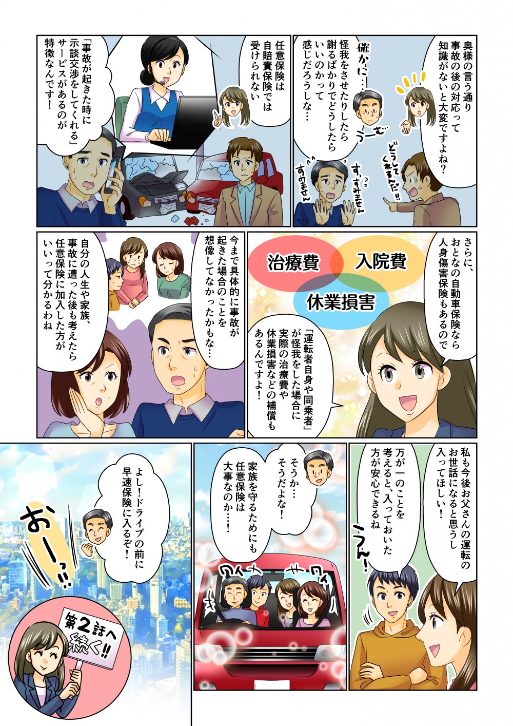 任意保険は自賠責保示談交渉をしてくれるサービスが特徴自動車保険なら人身傷害保険運転者自身や同乗者が怪我をした場合に実際の治療費や休業損害などの補償任意保険は大事ドライブ