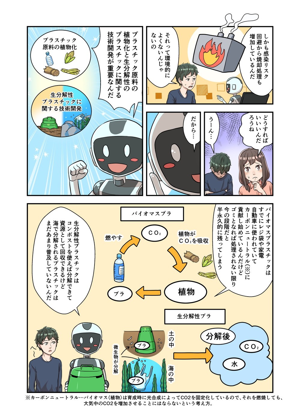 コロナ禍後の社会に期待されるイノベーション像を発信するwebマンガ連載の第二話の3ページ目