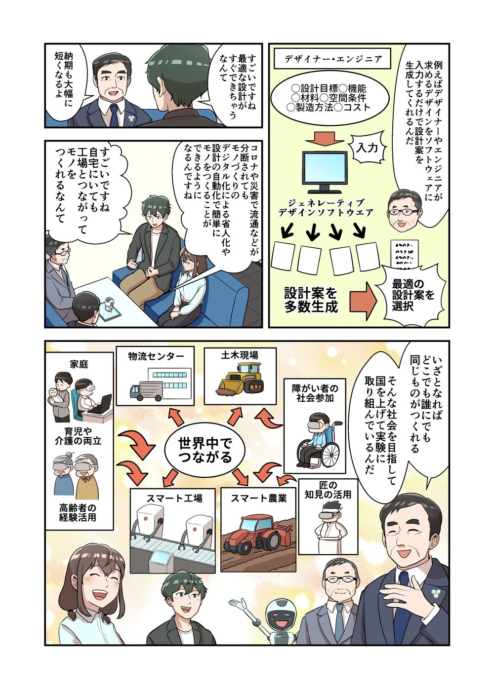 コロナ禍後の社会に期待されるイノベーション像を発信するwebマンガ連載の第四話の4ページ目