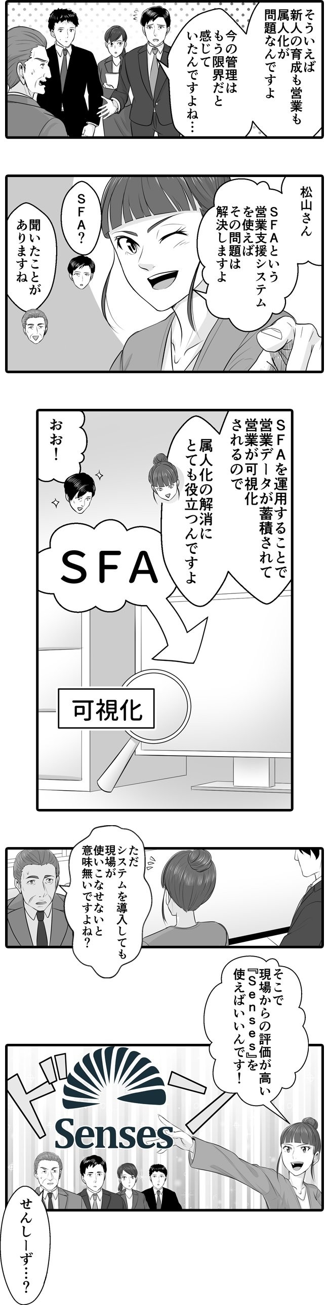 マツリカ,Senses,SFA,CRM,営業管理,マンガLP,マンガリードジェネレーション,広告