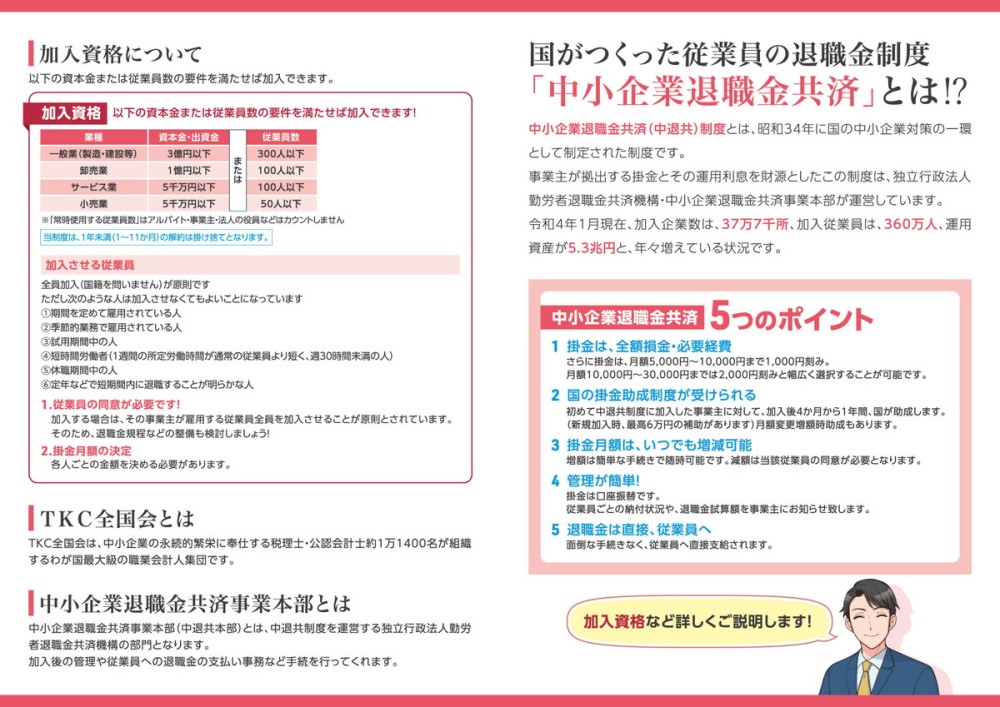 中小企業退職金共済のマンガ冊子_P9・10