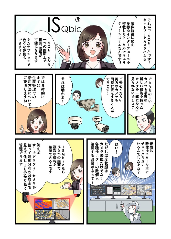 それがISQbicです！ネットワークカメラによる映像監視に加え、多様なインターフェースを搭載したトータルセキュリティーシステムなんです！!