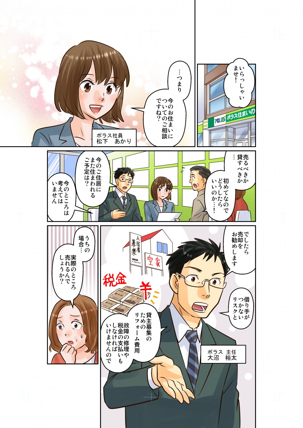 今のご住居にまた住まわれるご予定は？今のところは考えてはいません。でしたら売却をお勧めします。借り手がつかないリスクと貸主募集のためのリフォーム費用、故障の修理や税金の支払いもしなければいけませんので。