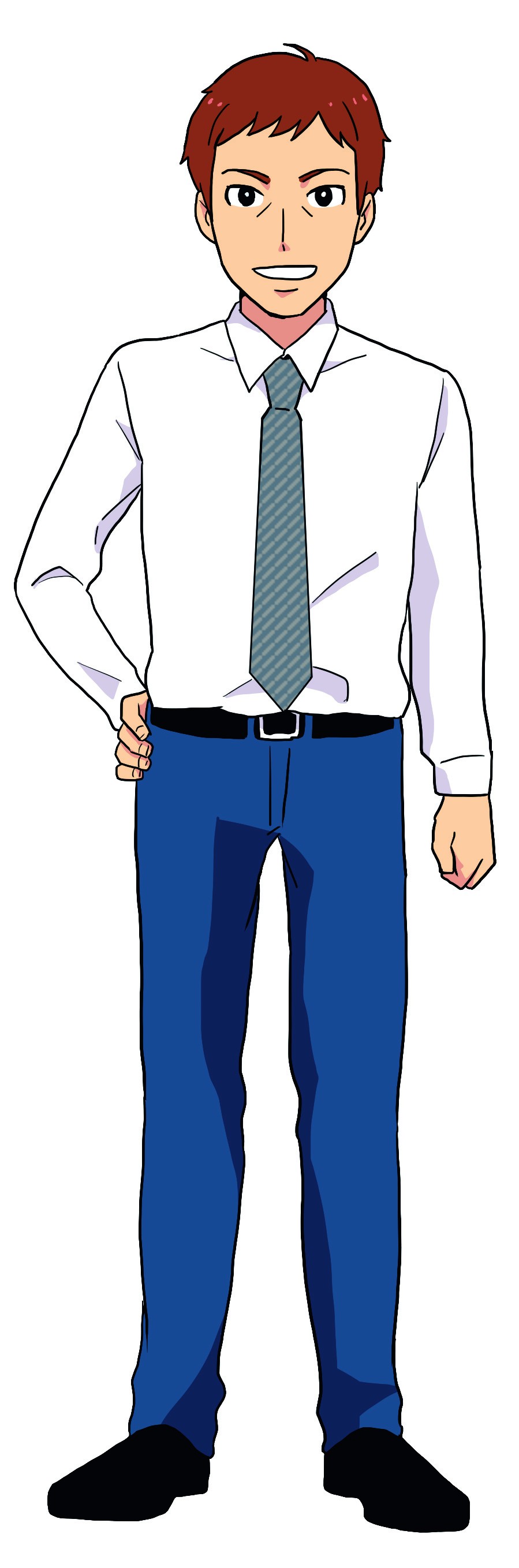 スーツを着た茶髪の30～40代男性のイラスト