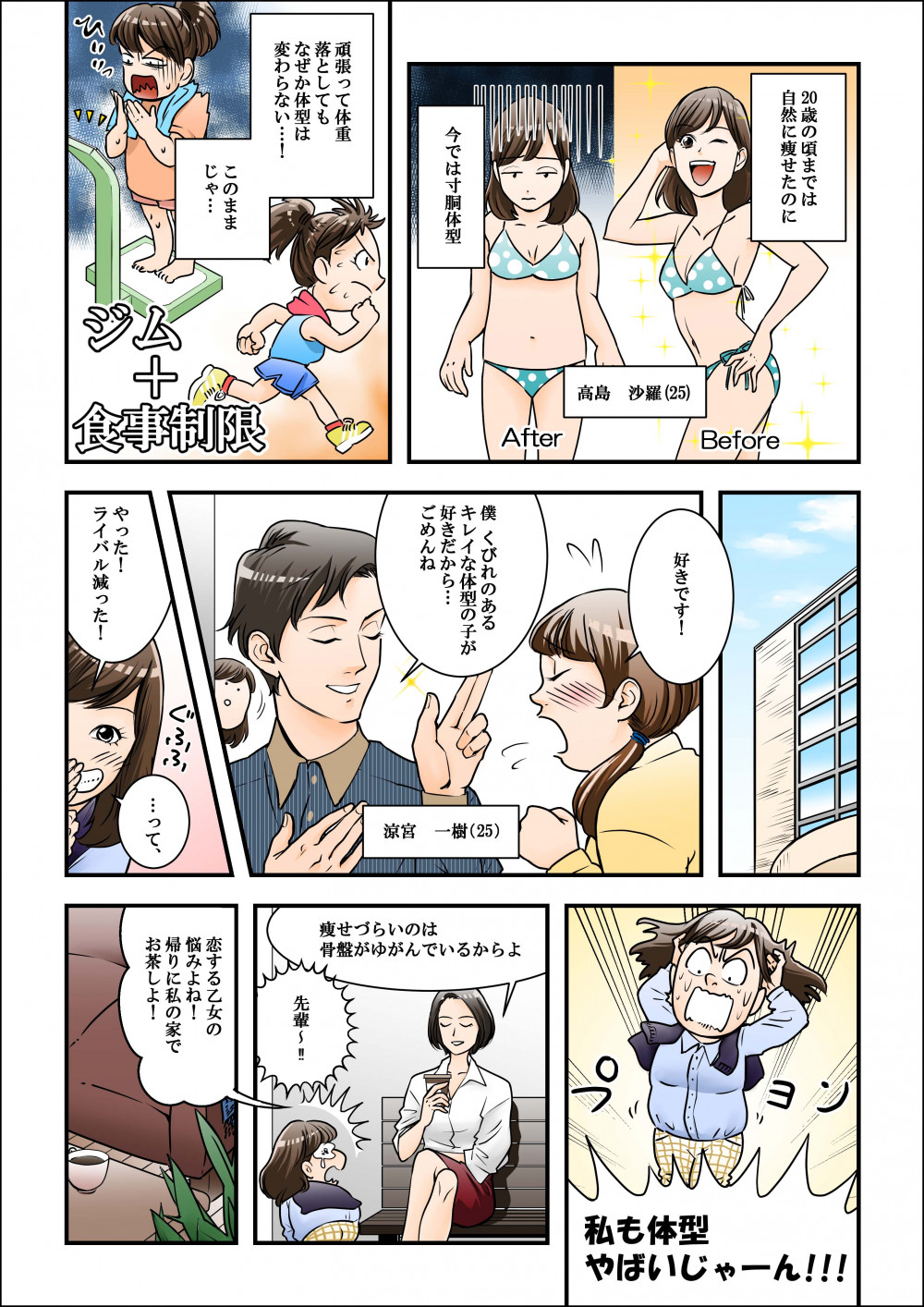 「好きです！」「僕くびれのあるキレイな体型の子が好きだから…ごめんね」やった！ライバル減った！って私も体型やばいじゃん！！痩せづらいのは骨盤がゆがんでいるせい！？